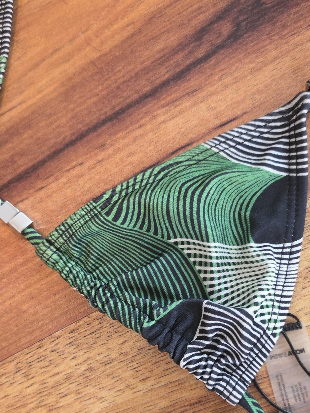Beach Beaded String Bikini Top & Bottom - Green - Picture 6 of 8